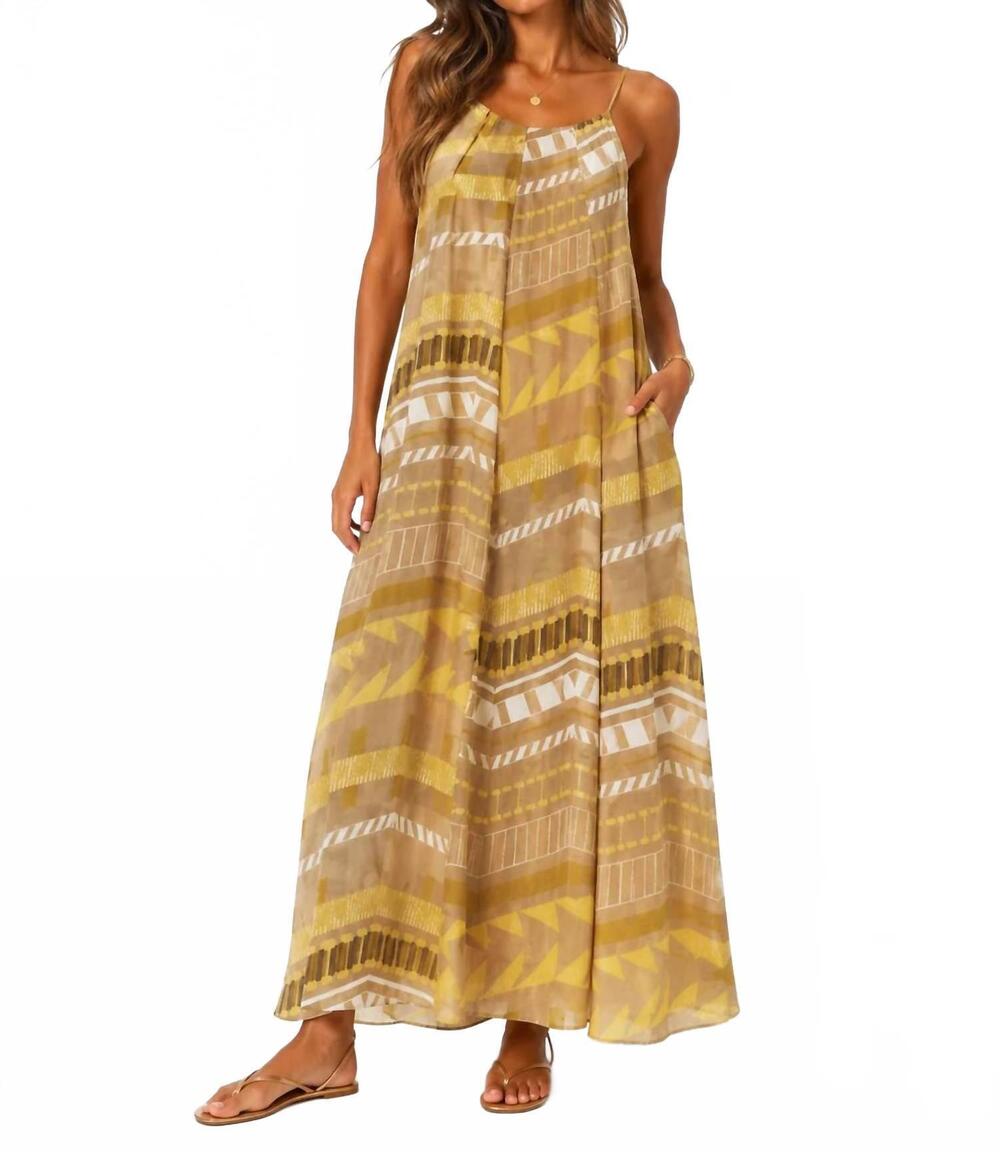 NEW PEARL AND CAVIAR nemisis maxi dress in beige